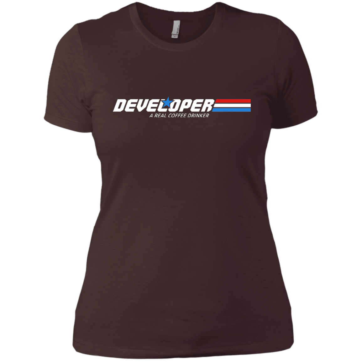 T-Shirts Dark Chocolate / X-Small Developer - A Real Coffee Drinker Women's Premium T-Shirt