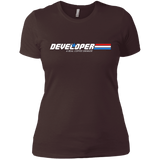 T-Shirts Dark Chocolate / X-Small Developer - A Real Coffee Drinker Women's Premium T-Shirt