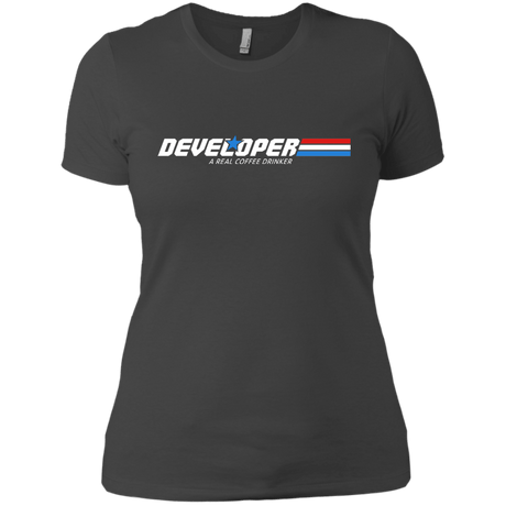 T-Shirts Heavy Metal / X-Small Developer - A Real Coffee Drinker Women's Premium T-Shirt
