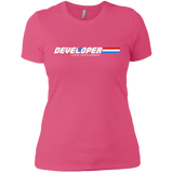 T-Shirts Hot Pink / X-Small Developer - A Real Coffee Drinker Women's Premium T-Shirt