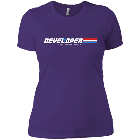 T-Shirts Purple Rush/ / X-Small Developer - A Real Coffee Drinker Women's Premium T-Shirt