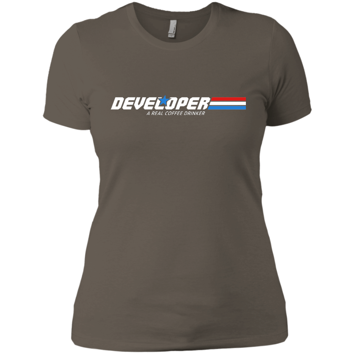T-Shirts Warm Grey / X-Small Developer - A Real Coffee Drinker Women's Premium T-Shirt