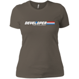 T-Shirts Warm Grey / X-Small Developer - A Real Coffee Drinker Women's Premium T-Shirt