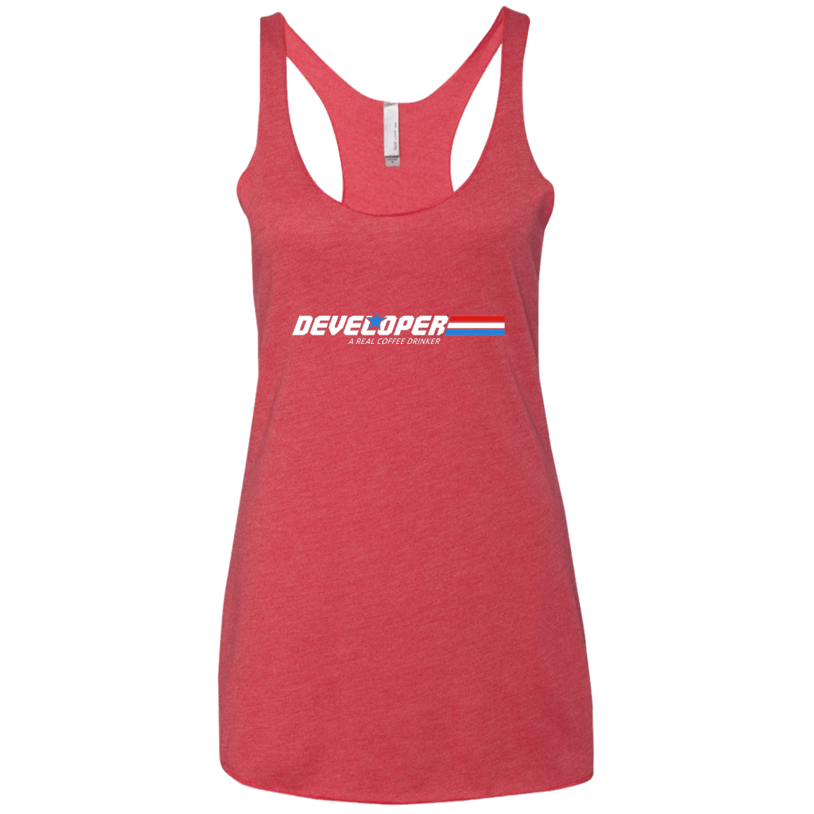 T-Shirts Vintage Red / X-Small Developer - A Real Coffee Drinker Women's Triblend Racerback Tank