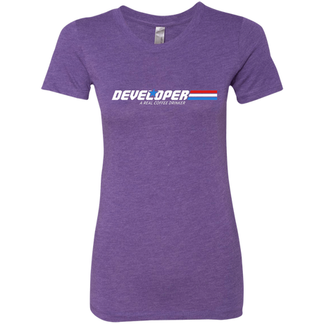 T-Shirts Purple Rush / Small Developer - A Real Coffee Drinker Women's Triblend T-Shirt
