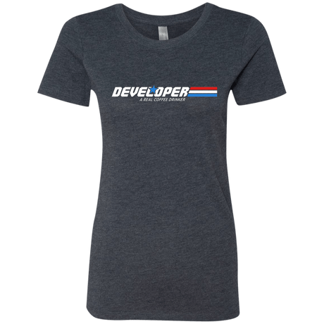 T-Shirts Vintage Navy / Small Developer - A Real Coffee Drinker Women's Triblend T-Shirt