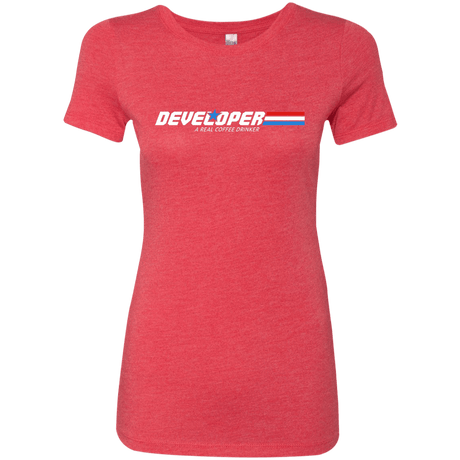 T-Shirts Vintage Red / Small Developer - A Real Coffee Drinker Women's Triblend T-Shirt