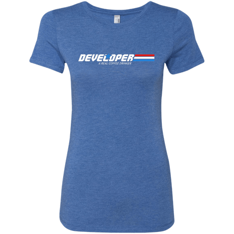 T-Shirts Vintage Royal / Small Developer - A Real Coffee Drinker Women's Triblend T-Shirt