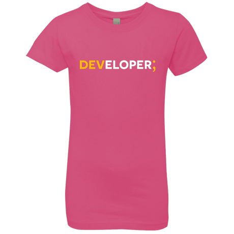 T-Shirts Hot Pink / YXS Developer Girls Premium T-Shirt