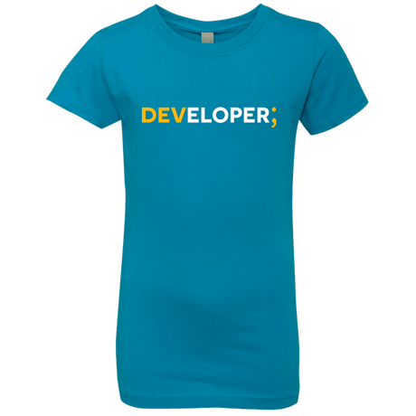 T-Shirts Turquoise / YXS Developer Girls Premium T-Shirt