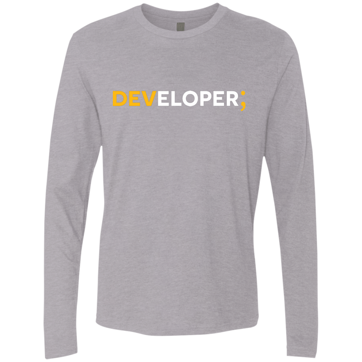 T-Shirts Heather Grey / Small Developer Men's Premium Long Sleeve