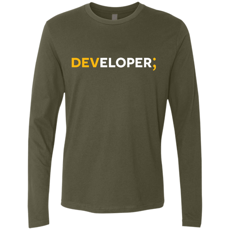 T-Shirts Military Green / Small Developer Men's Premium Long Sleeve