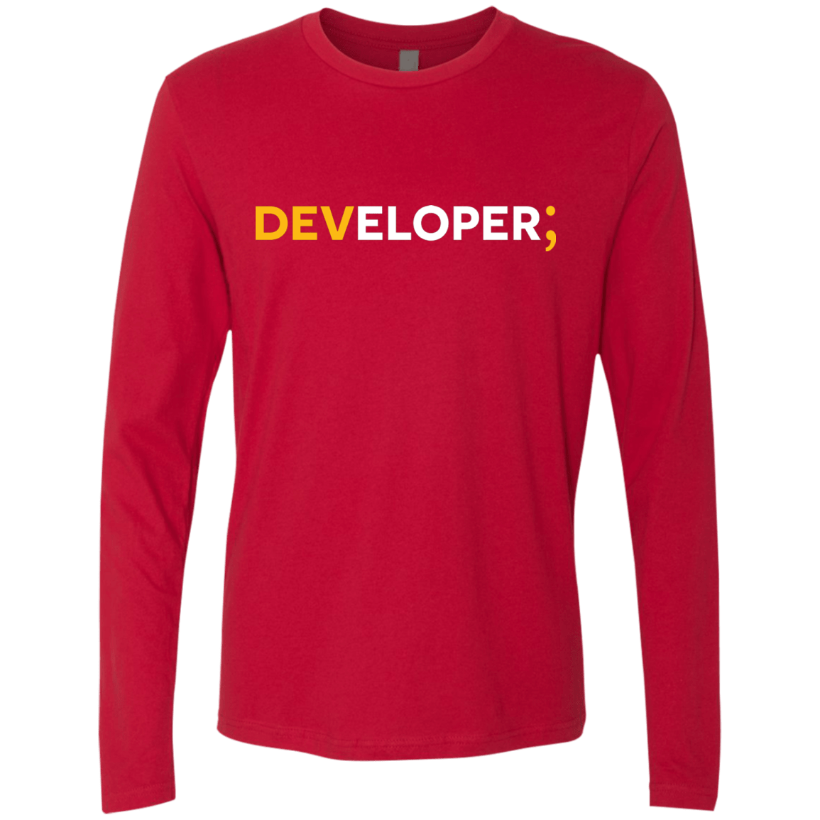 T-Shirts Red / Small Developer Men's Premium Long Sleeve