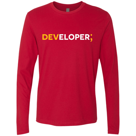 T-Shirts Red / Small Developer Men's Premium Long Sleeve