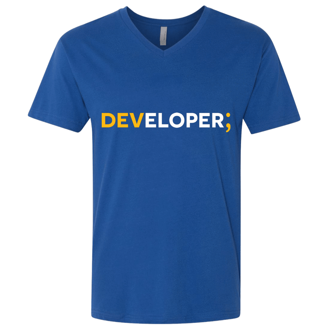 T-Shirts Royal / X-Small Developer Men's Premium V-Neck