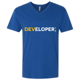 T-Shirts Royal / X-Small Developer Men's Premium V-Neck
