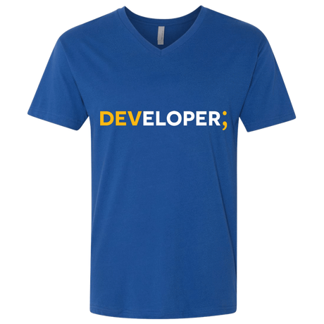 T-Shirts Royal / X-Small Developer Men's Premium V-Neck