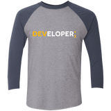 T-Shirts Premium Heather/Vintage Navy / X-Small Developer Men's Triblend 3/4 Sleeve