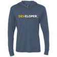 T-Shirts Indigo / X-Small Developer Triblend Long Sleeve Hoodie Tee