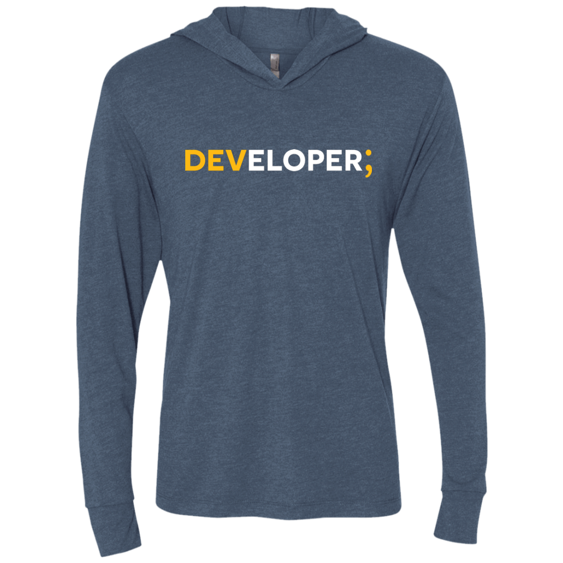 T-Shirts Indigo / X-Small Developer Triblend Long Sleeve Hoodie Tee