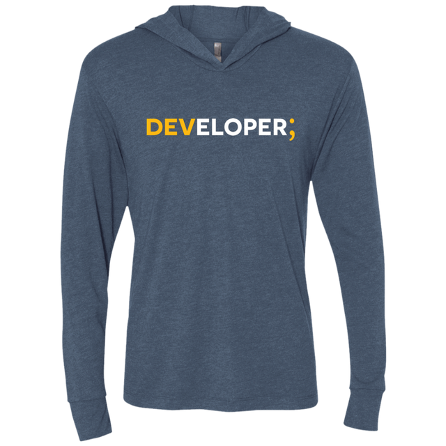 T-Shirts Indigo / X-Small Developer Triblend Long Sleeve Hoodie Tee
