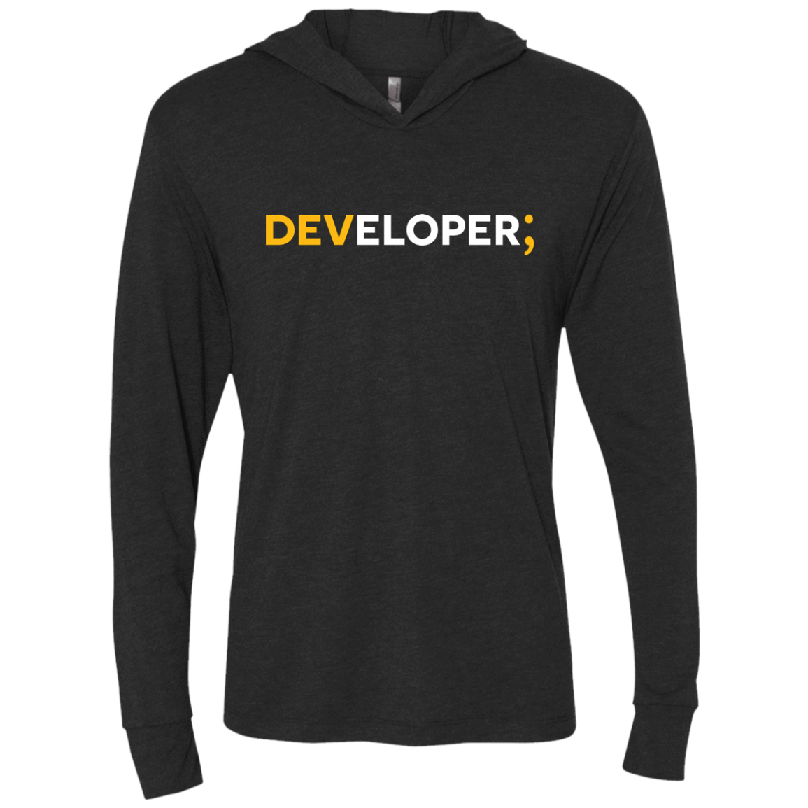 T-Shirts Vintage Black / X-Small Developer Triblend Long Sleeve Hoodie Tee