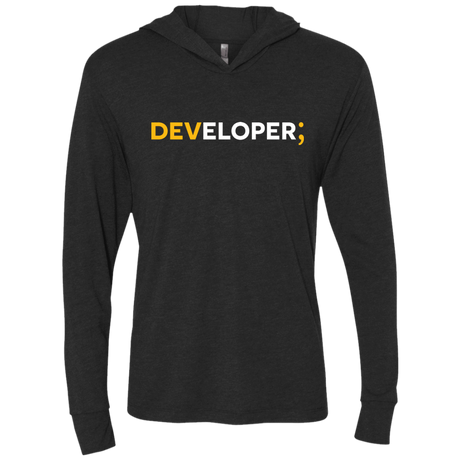 T-Shirts Vintage Black / X-Small Developer Triblend Long Sleeve Hoodie Tee