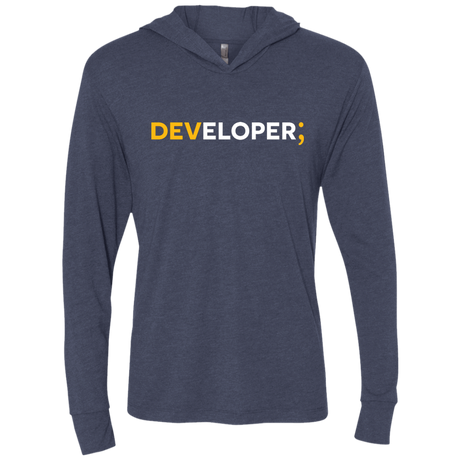 T-Shirts Vintage Navy / X-Small Developer Triblend Long Sleeve Hoodie Tee