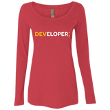 T-Shirts Vintage Red / Small Developer Women's Triblend Long Sleeve Shirt