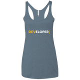 T-Shirts Indigo / X-Small Developer Women's Triblend Racerback Tank
