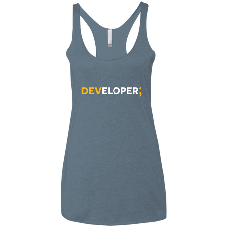 T-Shirts Indigo / X-Small Developer Women's Triblend Racerback Tank