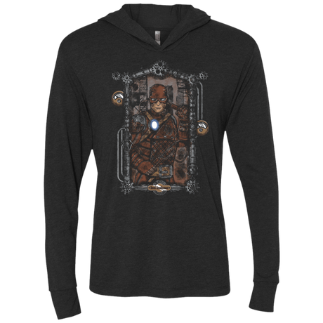 T-Shirts Vintage Black / X-Small Devil Gentleman Triblend Long Sleeve Hoodie Tee