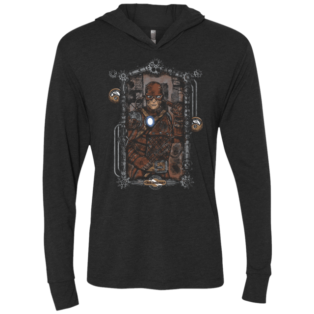 T-Shirts Vintage Black / X-Small Devil Gentleman Triblend Long Sleeve Hoodie Tee