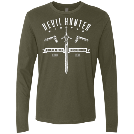 T-Shirts Military Green / Small Devil hunter Men's Premium Long Sleeve