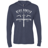T-Shirts Vintage Navy / X-Small Devil hunter Triblend Long Sleeve Hoodie Tee