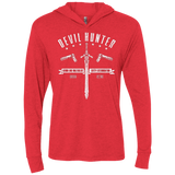 T-Shirts Vintage Red / X-Small Devil hunter Triblend Long Sleeve Hoodie Tee