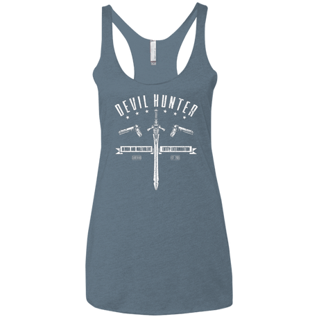 T-Shirts Indigo / X-Small Devil hunter Women's Triblend Racerback Tank