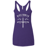 T-Shirts Purple / X-Small Devil hunter Women's Triblend Racerback Tank