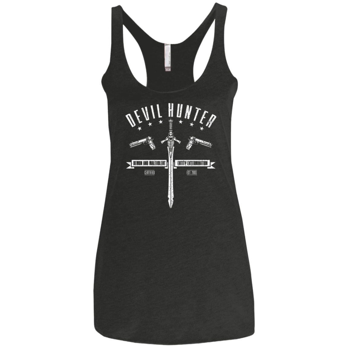 T-Shirts Vintage Black / X-Small Devil hunter Women's Triblend Racerback Tank