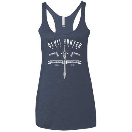 T-Shirts Vintage Navy / X-Small Devil hunter Women's Triblend Racerback Tank
