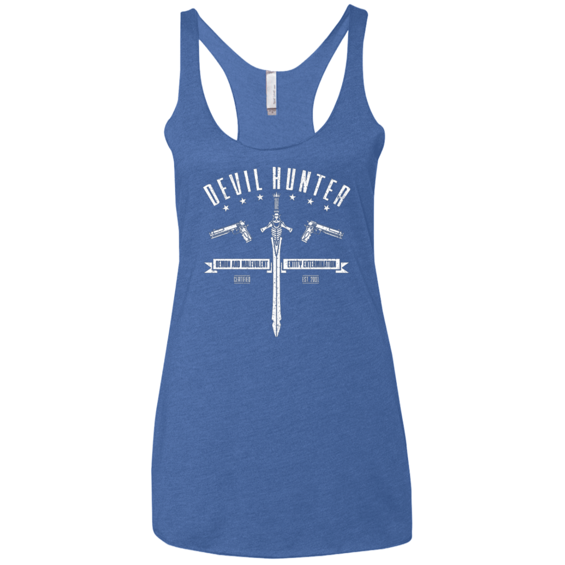 T-Shirts Vintage Royal / X-Small Devil hunter Women's Triblend Racerback Tank