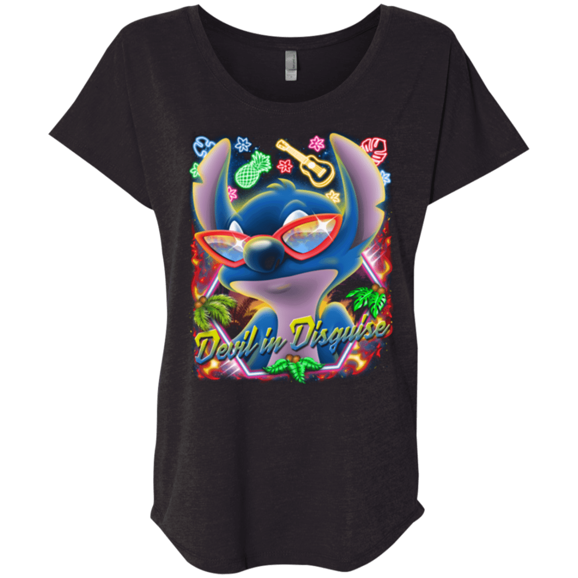 T-Shirts Vintage Black / X-Small Devil in Disguise Triblend Dolman Sleeve