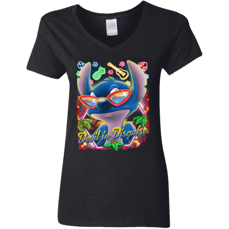 T-Shirts Black / S Devil in Disguise Women's V-Neck T-Shirt