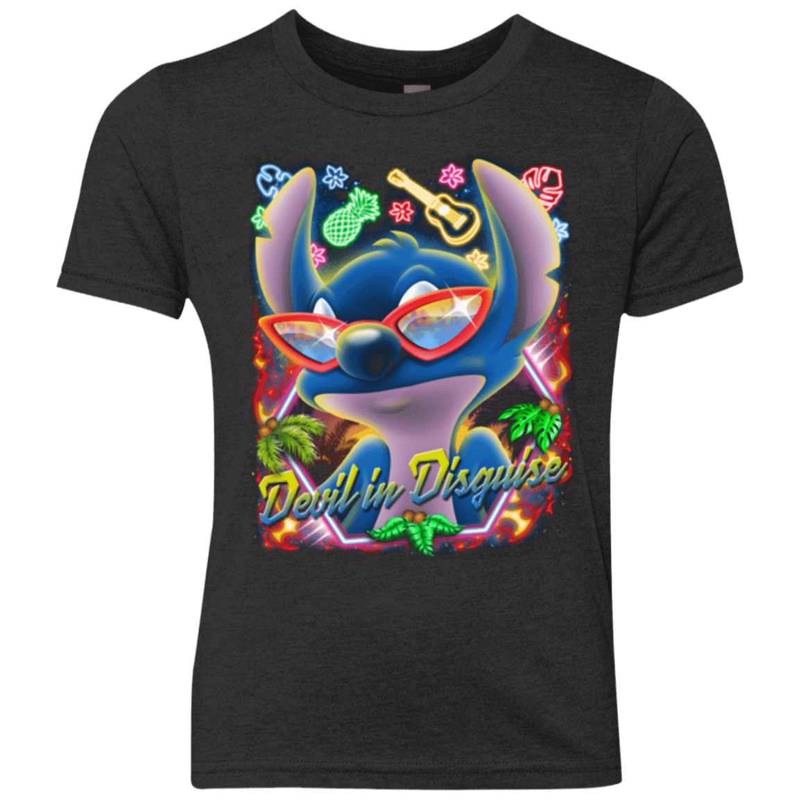 T-Shirts Vintage Black / YXS Devil in Disguise Youth Triblend T-Shirt