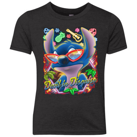 T-Shirts Vintage Black / YXS Devil in Disguise Youth Triblend T-Shirt