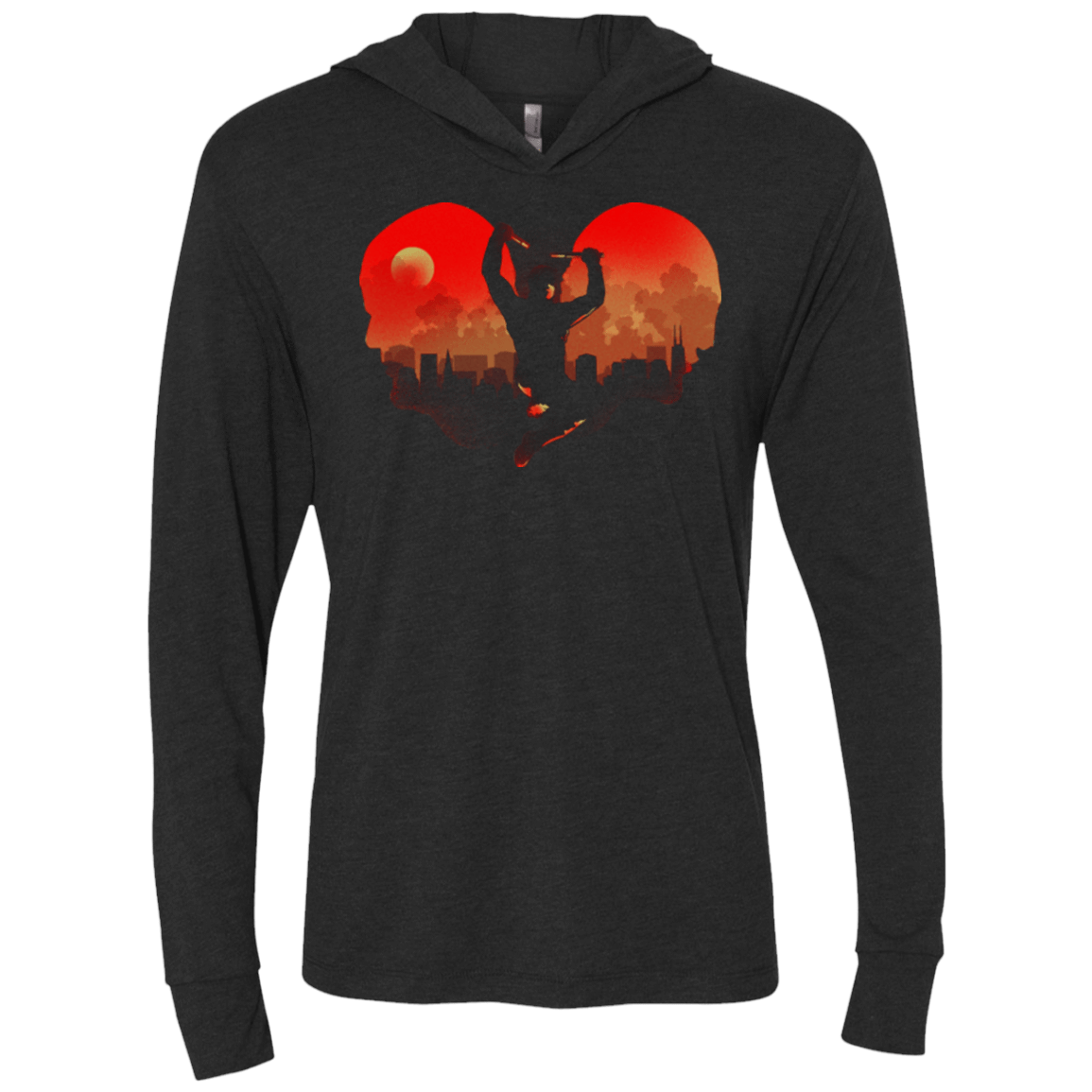 T-Shirts Vintage Black / X-Small Devilin Kitchen Triblend Long Sleeve Hoodie Tee