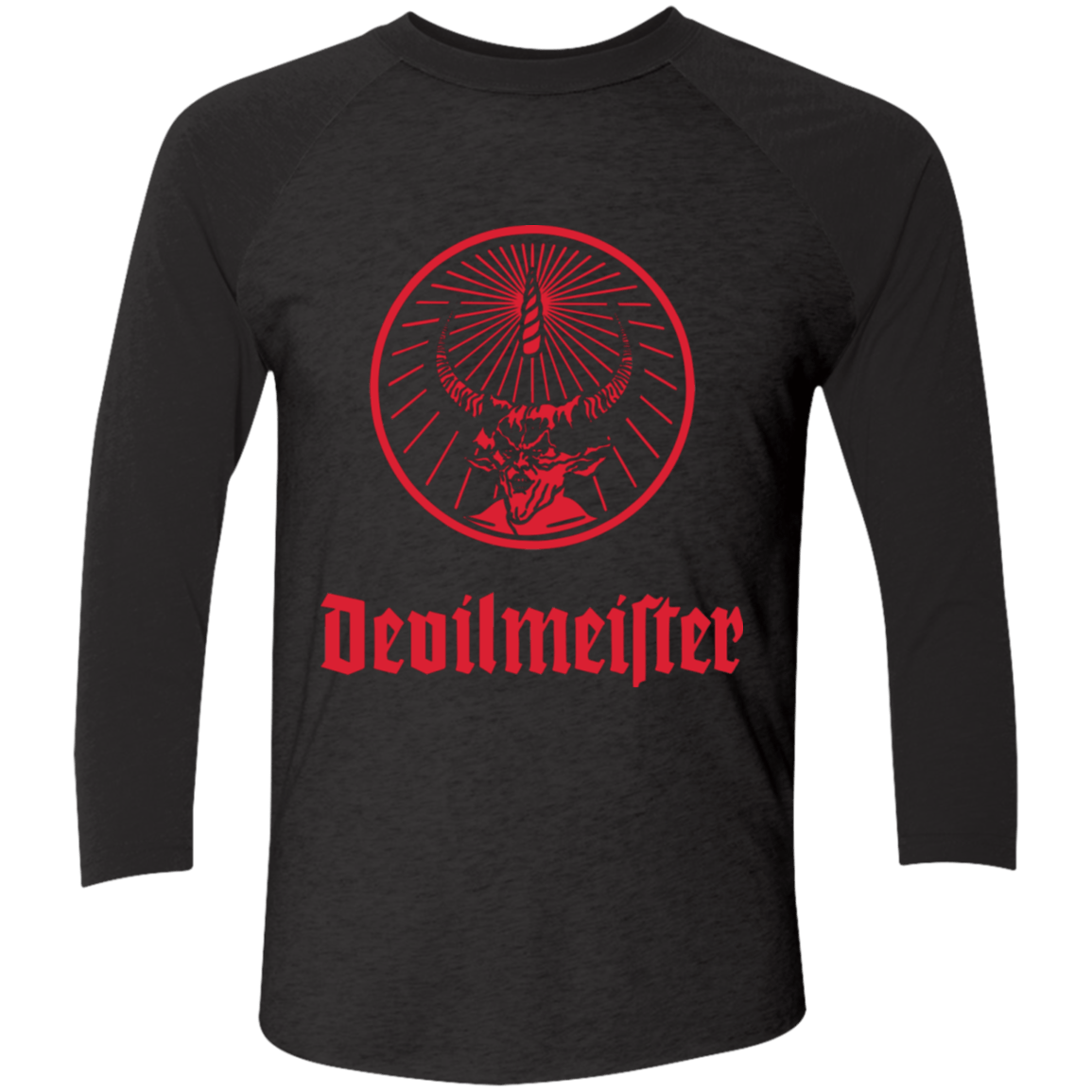 T-Shirts Vintage Black/Vintage Black / S Devilmeister Men's Triblend 3/4 Sleeve