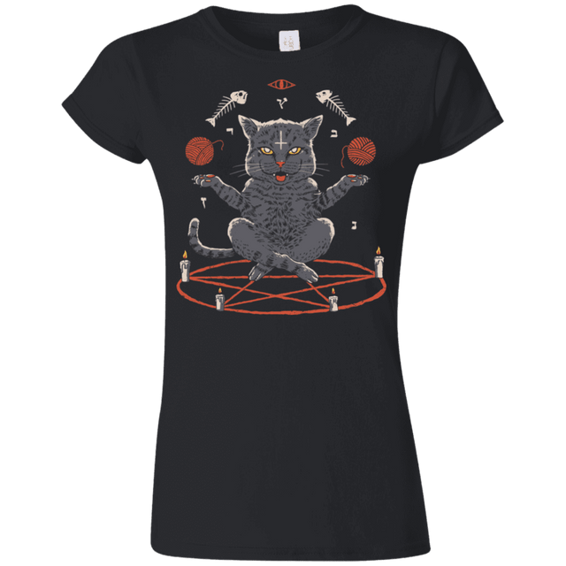 T-Shirts Black / S Devious Cat Junior Slimmer-Fit T-Shirt