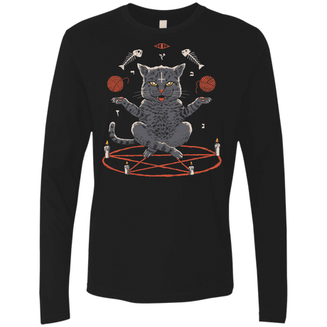 T-Shirts Black / S Devious Cat Men's Premium Long Sleeve