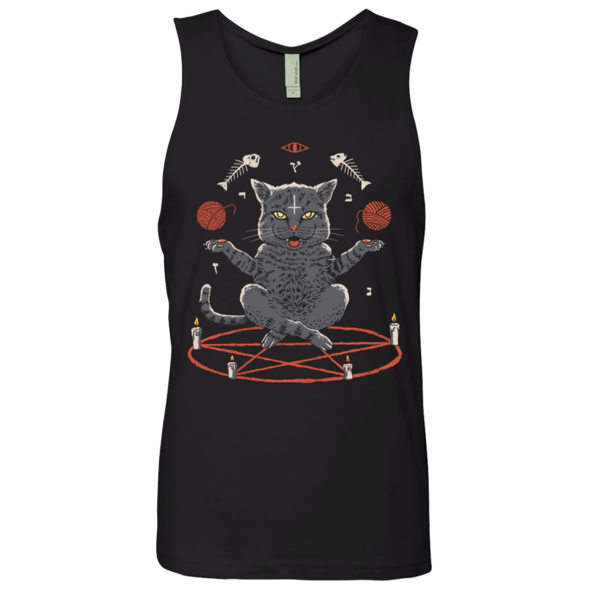 T-Shirts Black / S Devious Cat Men's Premium Tank Top